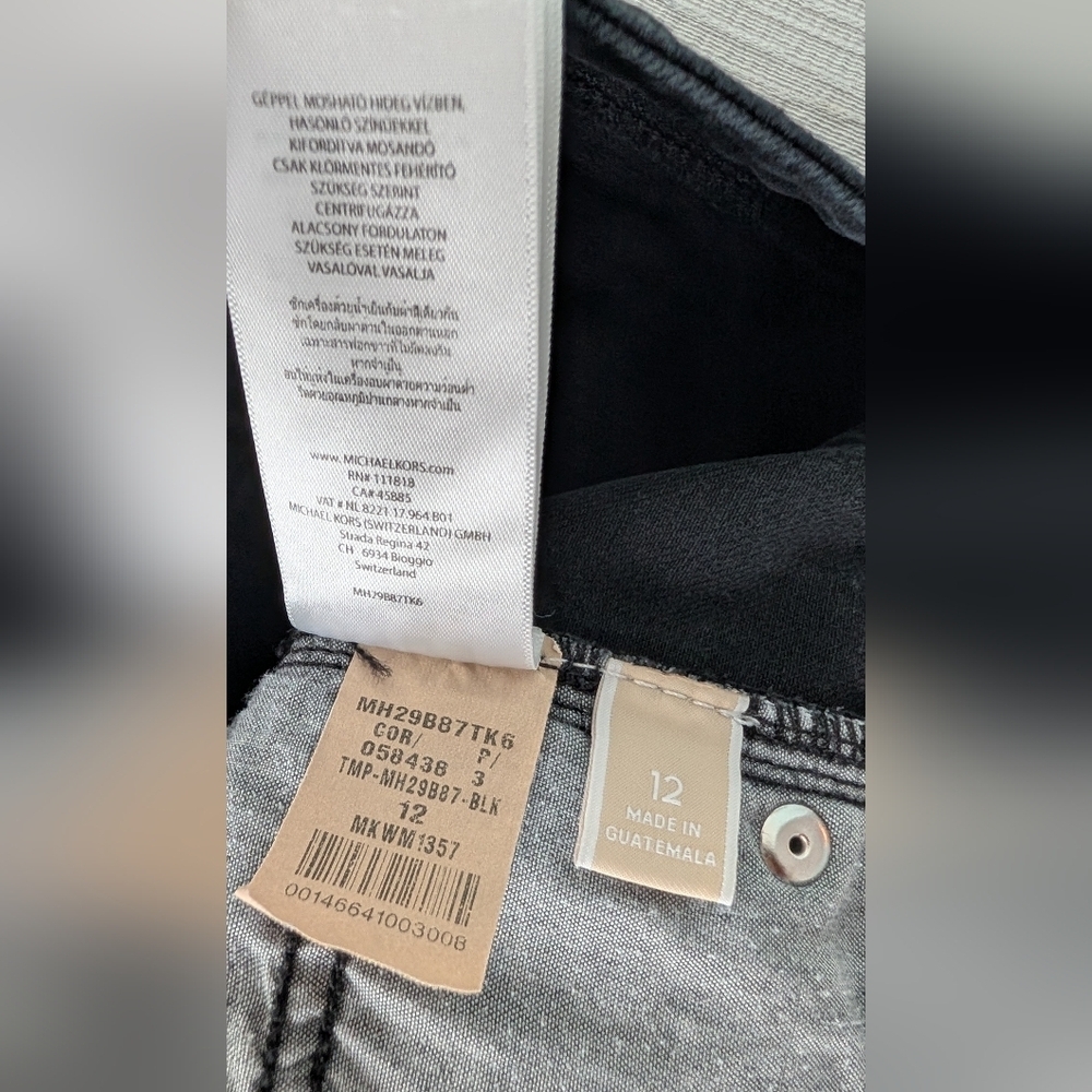 Michael Kors Black Denim Jeans Size 12 - Picture 6 of 13